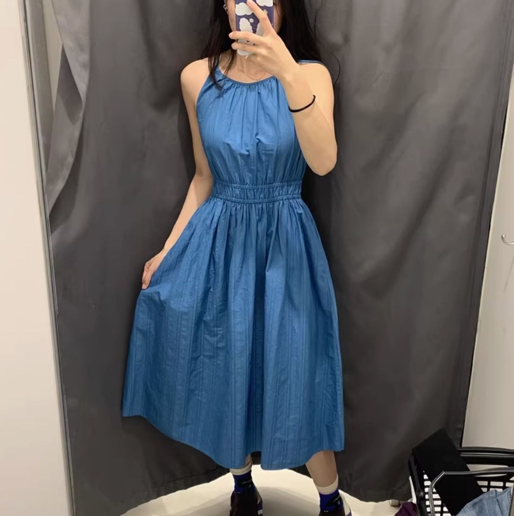 sachin and babi light blue dress Wedding Guest Outfit Casual Pants Uniqlo main image 1