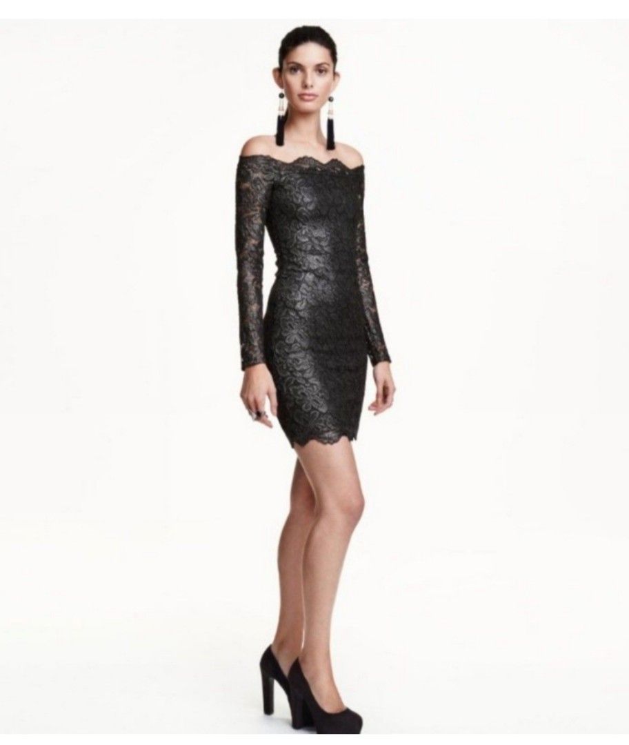 H&M black lace dress (Category: Dresses) located in Amadeo. Submitted by gr.nqld97 (Listing ID 1365334388, Image 1). Description: Preloved, used only twice..