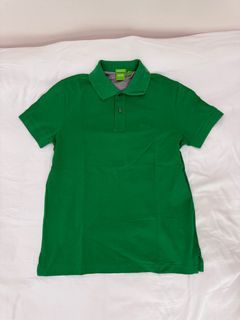 HUGO BOSS MENS Green Collared Shirt S