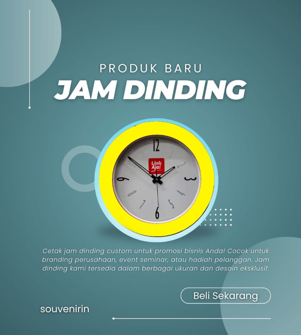 jam dinding costom logo diameter 33cm, Barang Yang Dicari di Carousell