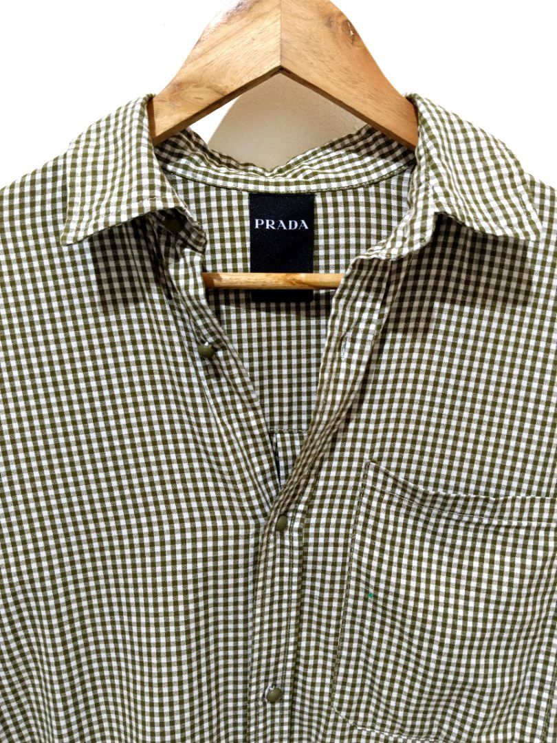 LARGE / PRADA LONG POLO LONGSLEEVES (Category: Longsleeves) located in Mandaluyong City. Submitted by uniqueitems77 (Listing ID 1365471593, Image 3). Description: 🔥READ BEFORE INQUIRING🔥 ⚠️NO DEPOSIT, NO MINE POLICY ⚠️FIRST PAY,FIRST SERVE BASIS ⚠️ ITEM RESERVATION 50 PESOS DEPOSIT ⚠️U.S ,JAPAN,AND EUROPEAN SURPLUS ITEMS ✅CONDITION ( as SURPLUS) : 10/10 ✅COLOR: OLIVE / BROWN CHECKERED ✅COLOR RATE: 10/10 ✅ISSUES: NONE ✅NEEDS WASH ☎️ 09926612644 