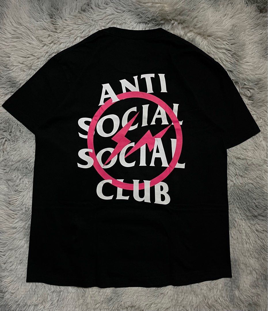 Legit ASSC “Anti Social Social Club” x Fragment Shirt (Category: Tshirts & Polo Shirts ) located in Davao. Submitted by repeats.exe (Listing ID 1365452808, Image 2). Description: Size: Medium on tag Width: 21.5 inches Length: 28 inches Condition: Excellent Color Rate: 9.8/10 Issue: None‼️ Direct message to purchase.📩.