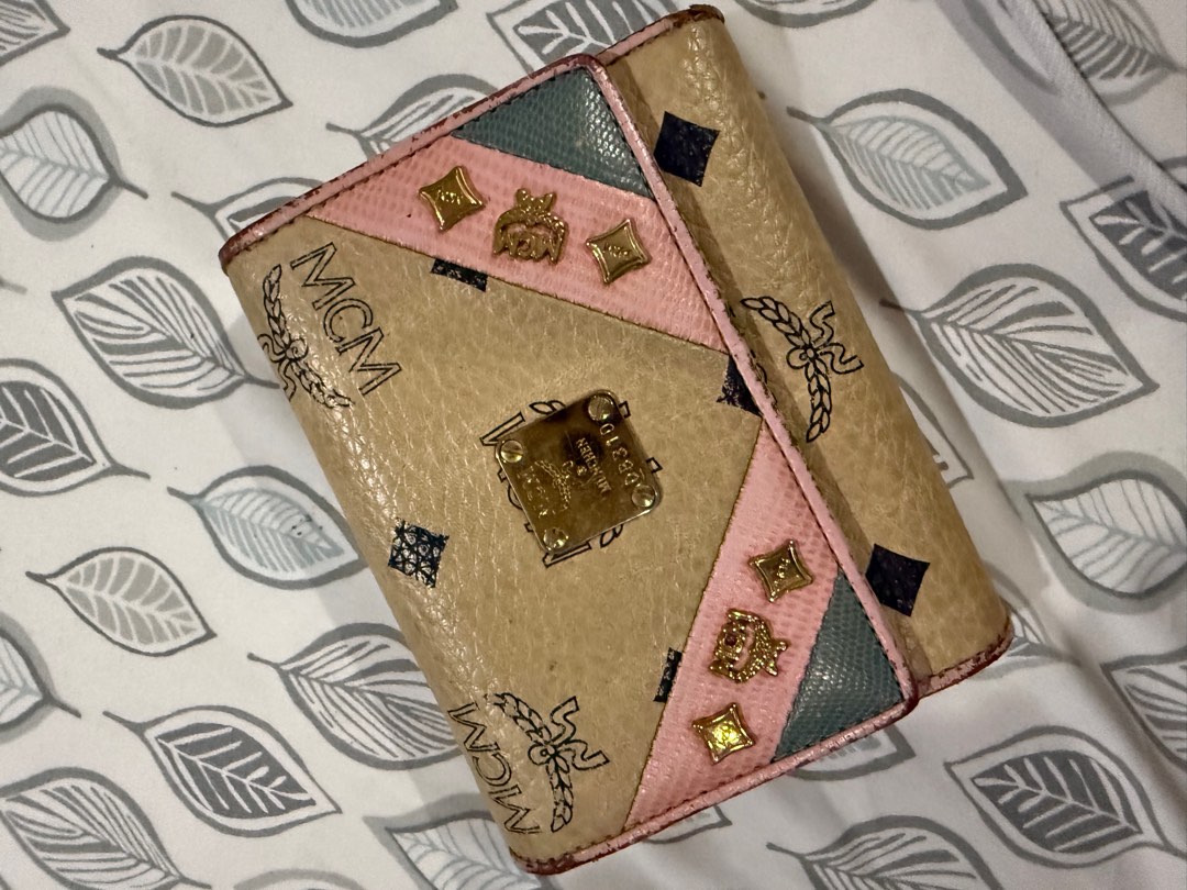 MCM multi colored trifold wallet, Luxury, Bags & Wallets on Carousell