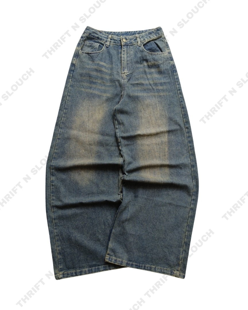 Baggy Cur Trousers in Mud