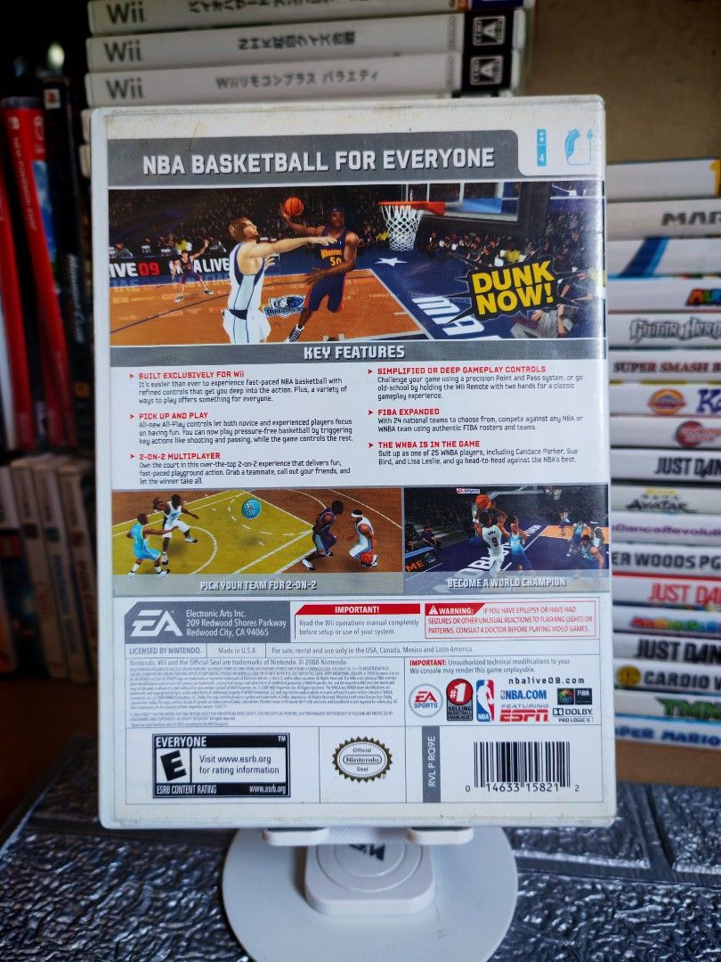 NBA LIVE 09 ALL-PLAY WII (Category: Nintendo) located in Santa Rosa. Submitted by tristanmunoz (Listing ID 1365355112, Image 2). Description: For sale Php2,000 NBA LIVE 09 WII EA SPORTS NTSC-U Complete with Manuals Tested working condition 100% Authentic Can do video calls Shipping Nationwide 🛵Lalamove SDD c/o buyer (Gcash/Bank Trans or COD payment) 🚛JNT or LBC strictly Payment First Meetup/Pickup: Sta.Rosa Dita Rotonda, Jollibee Golden City, 7