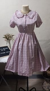 Pink Casual Collared Dress/ Pink Summer Dress