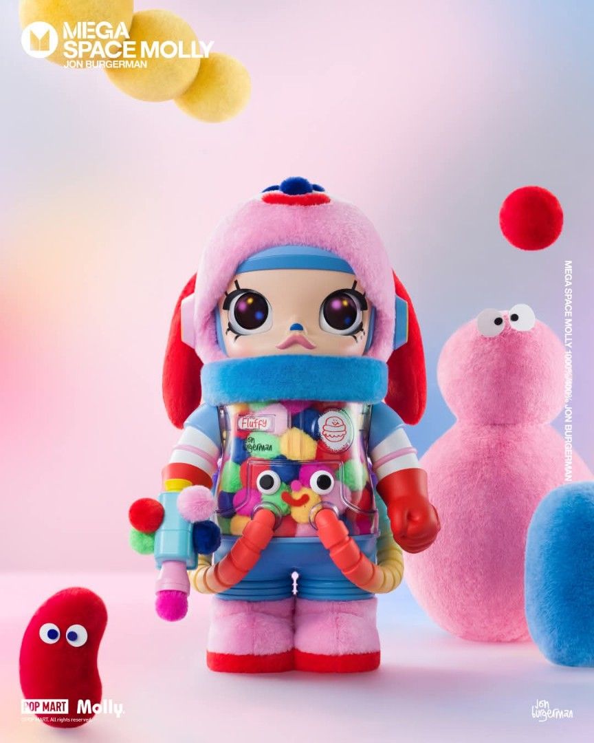 国内正規品MEGA SPACE MOLLY 400% Jon Burgerman Pop Mart Mega Space Molly 400% Jon Burgerman 400%, Hobbies & Toys