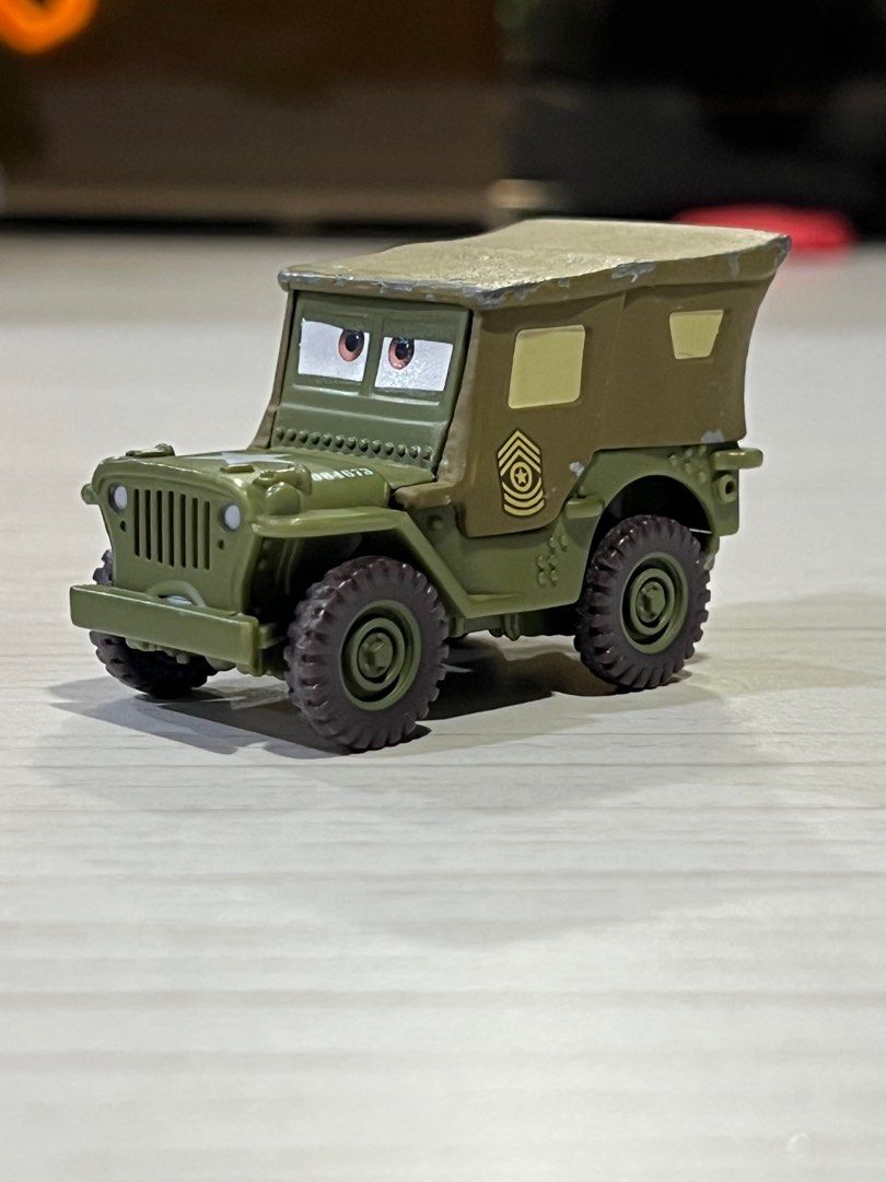 RARE Disney Pixar Cars Sarge Jeep '42 Willys, Hobbies & Toys ...