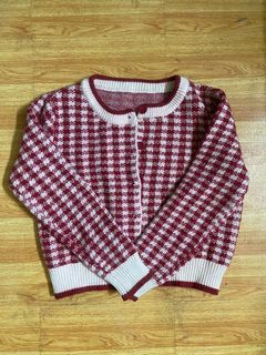 Red Knitted Cardigan