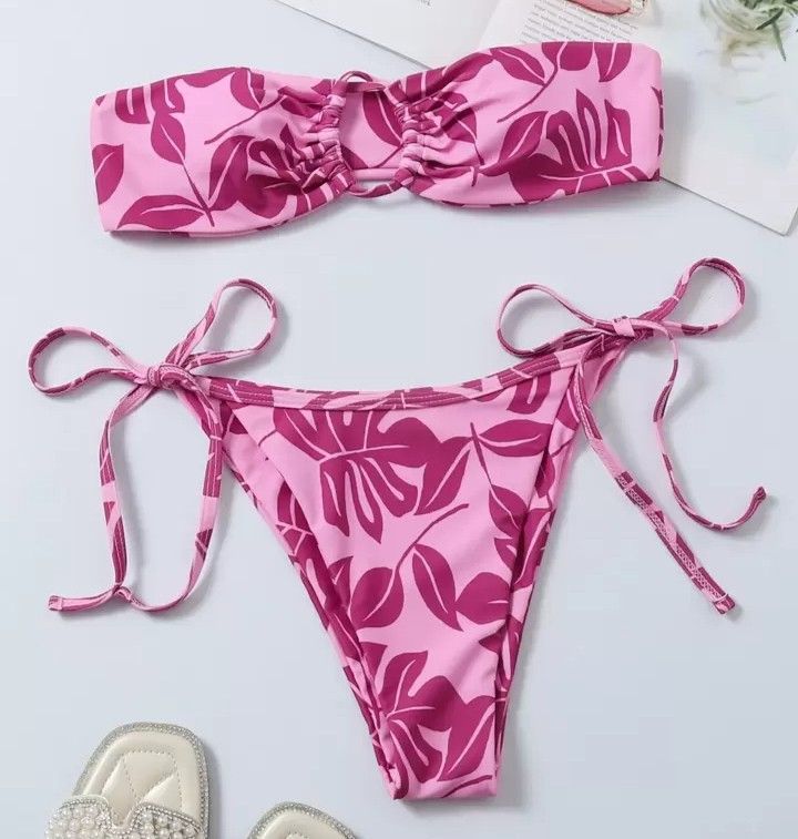 SHEIN PINK TWO PIECE SWIMSUIT BIKINI SET (Category: Bikinis & Swimsuits) located in Santa Rosa. Submitted by _bl4ckc4t_ (Listing ID 1365308719, Image 1). Description: Brand: Shein Size on tag: Small Condition: Brand New dm for more details and actual pic Loc: Santa Rosa, Laguna.