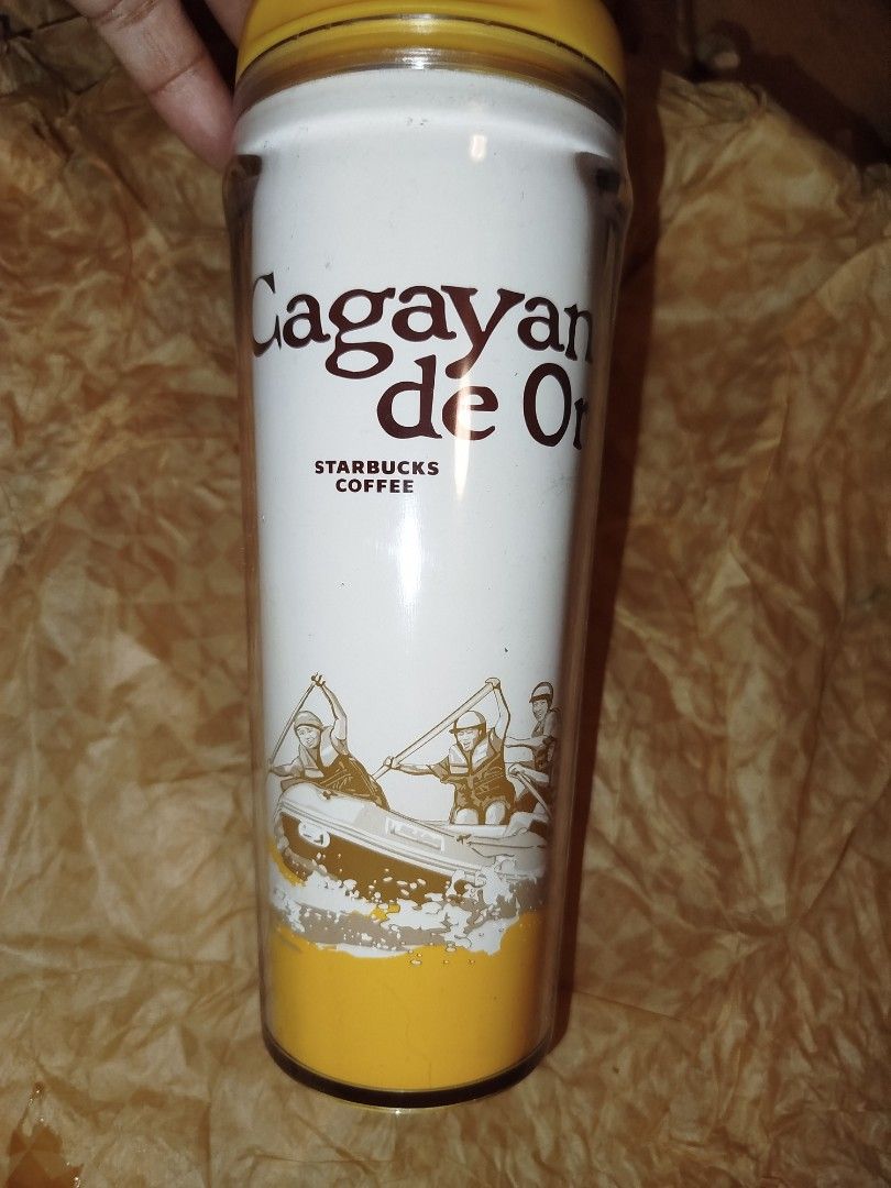 Starbucks Cagayan de Oro tumbler (Category: Coffee & Tea Tableware) located in Pulilan. Submitted by smartshopper516 (Listing ID 1365306727, Image 1). Description: Starbucks 2010 Cagayan De Oro Philippines 12 oz Yellow Travel Tumbler Cup ; Brand. Starbucks ; Color. Yellow.