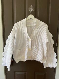 Knitted White Cardigan