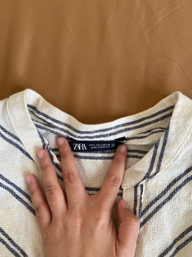 Zara Linen Stripes Romper (Category: Rompers) located in Quezon City. Submitted by cmsupreloved (Listing ID 1365327904, Image 2). Description: .