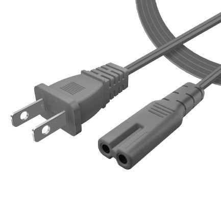 1.5M AC Power Cord US 2 Prong 2 Pin Printers Cable Charge Adapter PC ...