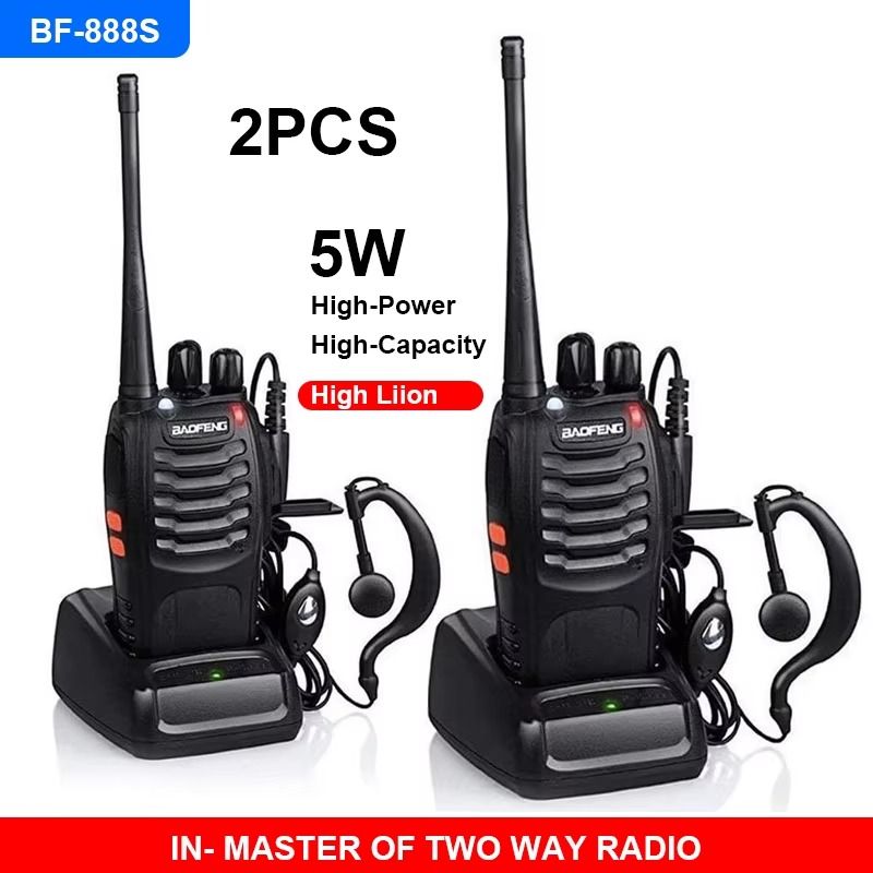 2pcs baofeng 888S walkie talkie profesional Two way radio long range Wireless set radio uhf communicator 400-470MHz 16CH radio (Category: Walkie-Talkie) located in Singapore. Submitted by wackywares (Listing ID 1365564102, Image 1). Description: Baofeng 888S 5W 16Ch 400-470MHz Interphone Two-Way Radio Walkie Talkie (Black) Frequency Range : UHF 400-470MHz Channel Capacity: 16 Channel Spacing: 25KHz Operated Voltage: 3.7 V Battery: 1500MAh Li-ion 
