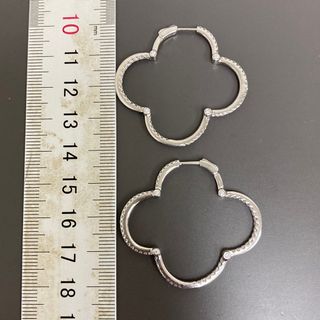 香港二手金銀店搜回 小衆純銀925梅花保險掣大耳環64214998831745110