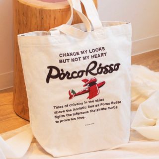 日本 Studio Ghibli 吉卜力 飛天紅豬俠 Porco Rosso Savoia S-21  米白色帆布 側咩袋64241807496449110