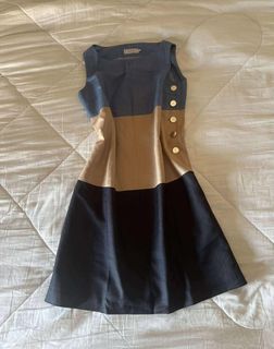 Anatalier Gingham Blue Beige Cream Striped Colorblock Flowy Button Classy Old Money Preppy Elegant Tita Mom Outfit Business Casual Beach Summer Dress