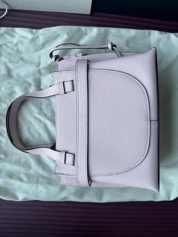 Authentic Loewe Gate Top Handle Bag (Category: Luxury Bags & Wallets) located in Cebu City. Submitted by golden123 (Listing ID 1365599756, Image 3). Description: used only once bought in Amsterdam baby pink color 17 x 23.5 x 8.5cm with removable adjustable shoulder strap complete inclusions with receipt.