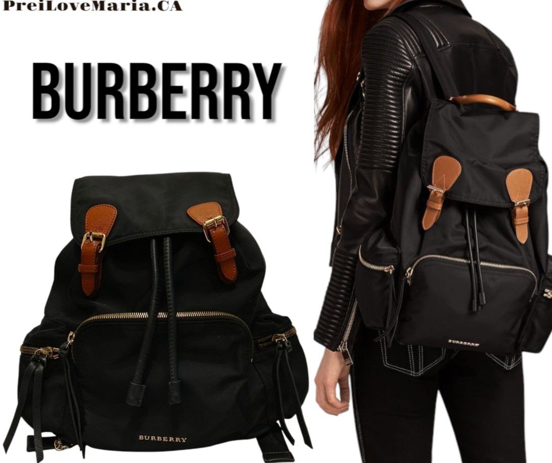 Burberry Black Nylon Rucksack Backpack (Category: Luxury Bags & Wallets) located in Baguio. Submitted by PreiLoveMaria (Listing ID 1365630851, Image 1). Description: Burberry Black Nylon Rucksack Backpack Good used condition With manageable flaws/signs of used Kindly refer to the last photo Medium Capacity Kindly check the Detailed photos Shipping via J&T only No COD and COP Item is from Japan Surplus.