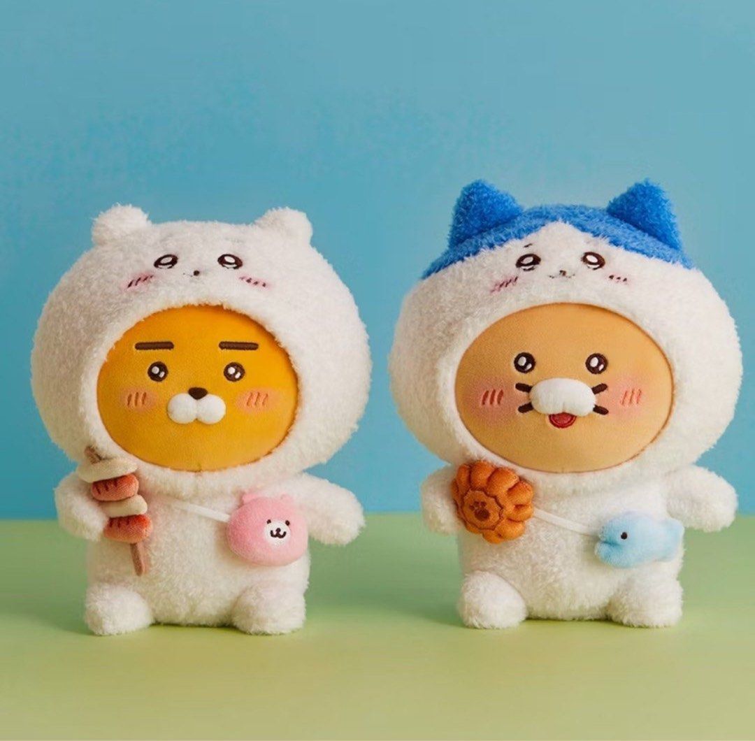 Chiikawa 吉伊卡哇 X Kakao Friends 萊恩 聯名款 娃娃, 書籍、休閒與玩具, 玩具、公仔、桌遊在旋轉拍賣