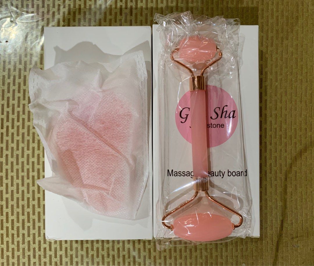 Face Guasha & Jade roller with box (pink) (Category: Face Care) located in Quezon City. Submitted by jaianaapura (Listing ID 1365519423, Image 2). Description: .