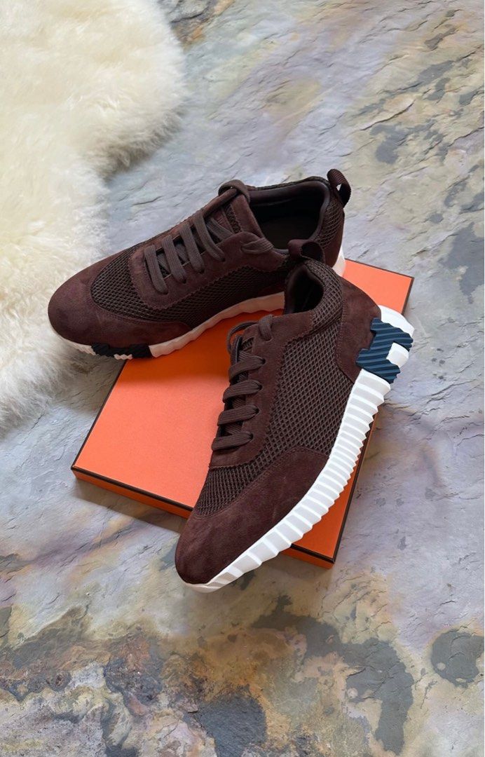 Herm*s bouncing Sneakers (Category: Sneakers) located in Quezon City. Submitted by kween_g (Listing ID 1365509500, Image 3). Description: Selling for a Friend Hermes Bouncing Sneakers Store entry quality With box and paperbag Size UK40 (26inches insole) Unisex RFS wrong size .