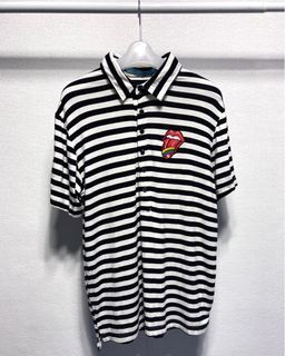 Hydra: Human Experiment Made From Hell (Japan) - Rolling Stones Striped Polo Shirt.