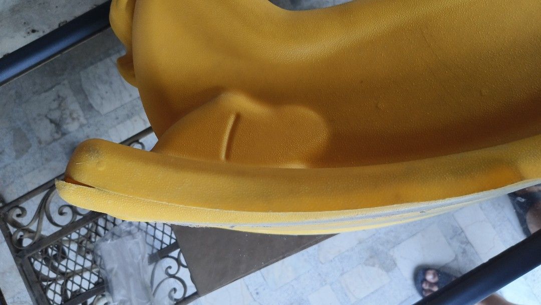 Little tikes rocking ride on (Category: Infant Playtime) located in Paranaque City. Submitted by Disneyprincess (Listing ID 1365596663, Image 3). Description: Decluttering sale 🩷 📍 Ermin Garcia Cubao QC 🛵🚚 Care of buyer Bigger one has crack under the logo but does not affect performance - 1800 Rocking horse yellow- has crack underneath but can still be used - 500.