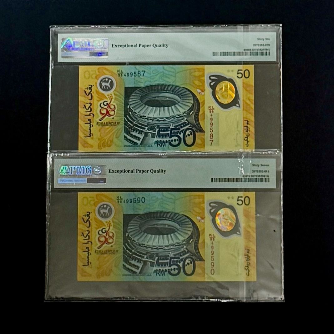 Malaysia Polymer RM50 (1998) 2 Piece Set | Commemorative Collectible ...