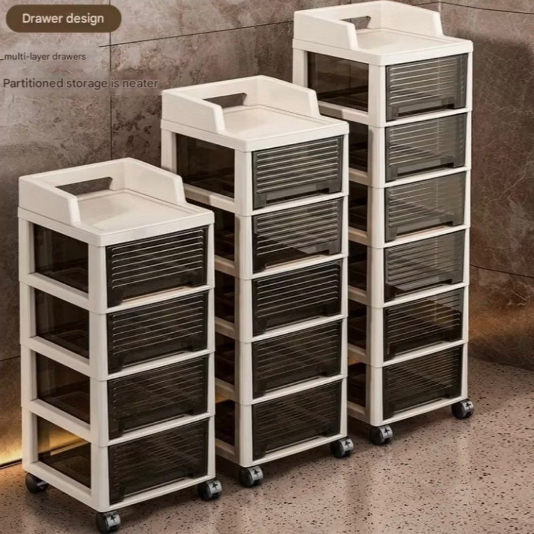 Multi Drawer Racks Multilayered Drawer Cabinet | Transparent Plastic Storage Cabinet ...
