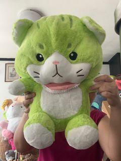 NEW! BIG! 18in Green cat stuff toy