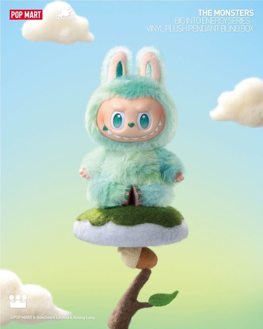 POP MART energy Labubu 袋未開封　正規品 緑 現貨！Popmart The Monsters Labubu 3.0 第3代Big into Energy