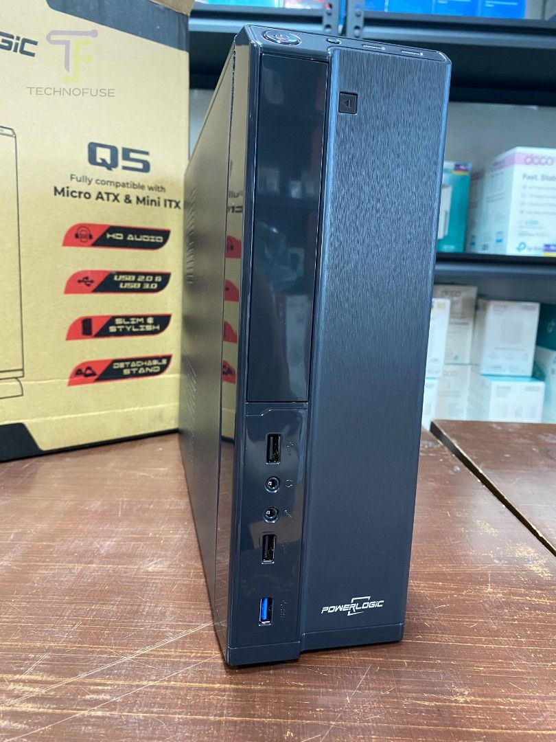 Powerlogic Q5 Micro ATX / Mini ITX Slim Casing with 600W PSU (Category: Computer Parts) located in Pasig City. Submitted by techubstoreandaccessories (Listing ID 1365498053, Image 2). Description: Powerlogic Q5 Micro ATX / Mini ITX Slim Casing with 600W PSU Ready for Pick Up / Delivery ‼️ 📌 DETAILS: ✅Actual Picture Posted. ✅BRAND NEW & ORIGINAL. ✅7 Days Replacement for Factory Defects and 1year Warranty. (Terms and conditions apply) ------------