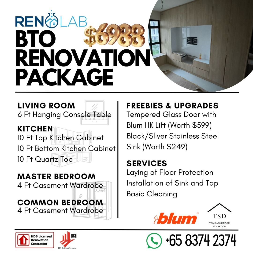 【促销】BTO 🌳 由 RENOLAB 提供的木工装修配套62863092793729113