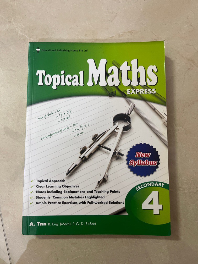 Sec 4 Topical E- Math Workbook, Hobbies & Toys, Books & Magazines ...