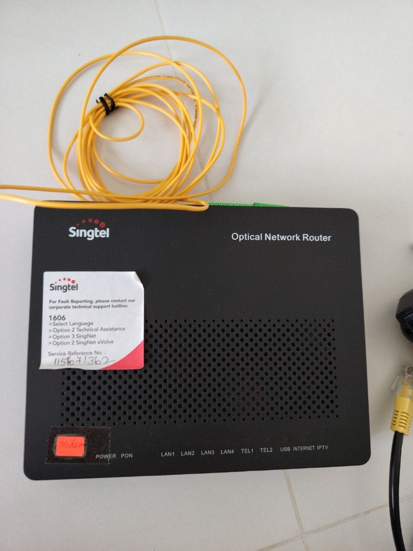 Singtel Router optical network router, Computers & Tech, Office ...