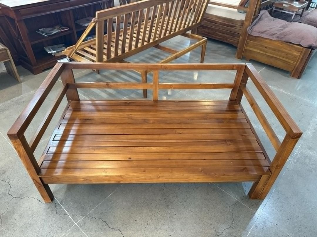 Solid Teak Wood Side Pull Sofa Bed Frame Furniture (Category: Sofas) located in Quezon City. Submitted by christineahnneee07 (Listing ID 1365556537, Image 1). Description: ITEM: Handcrafted Solid Teak Wood Side Pull Sofa Bed Frame Furniture SERIES: Gold Teak (Indoor Series) MAIN MATERIAL: Teak Wood (Tectona Grandis) FINISHING: N. Cellulose APPROXIMATE DIMENSIONS: (size may slightly vary due to its handcrafted nature) Bed Form: 202 x 78 x 65 cm So