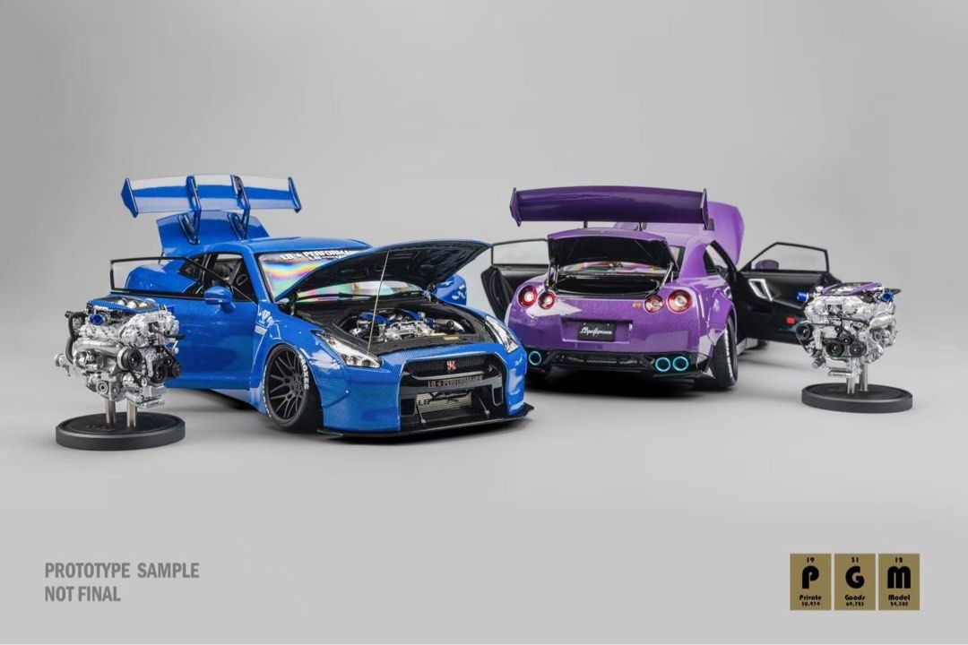 1/18 PGM Nissan GTR R35 LBWK with Engine HEC Exclusive (full opening ...