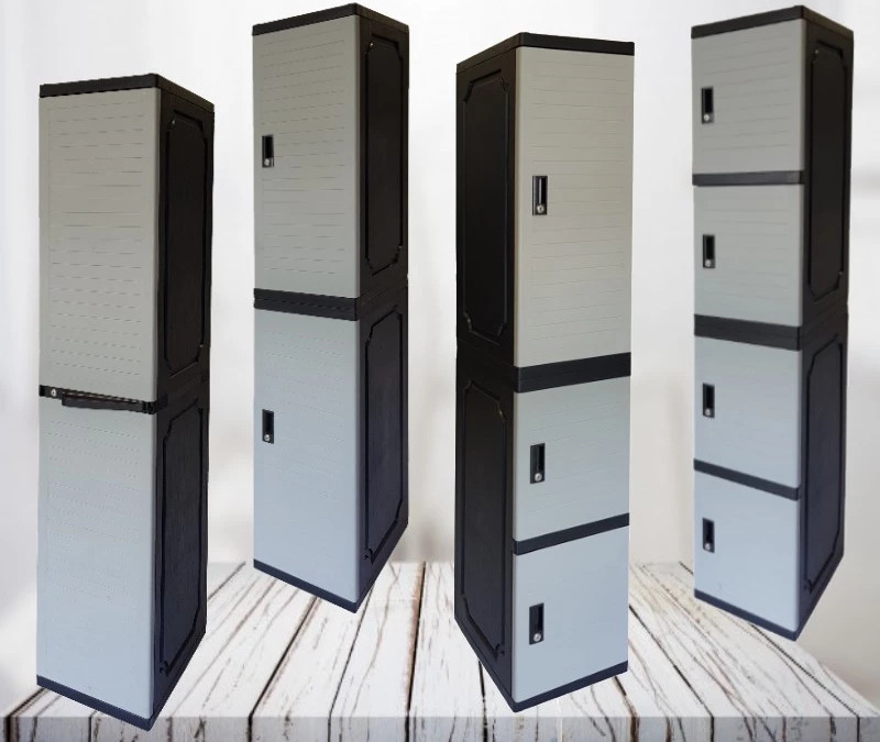 1 / 2 / 3 / 4 Doors Tiers Plastic Stackable Lockers Personal Cabinet ...