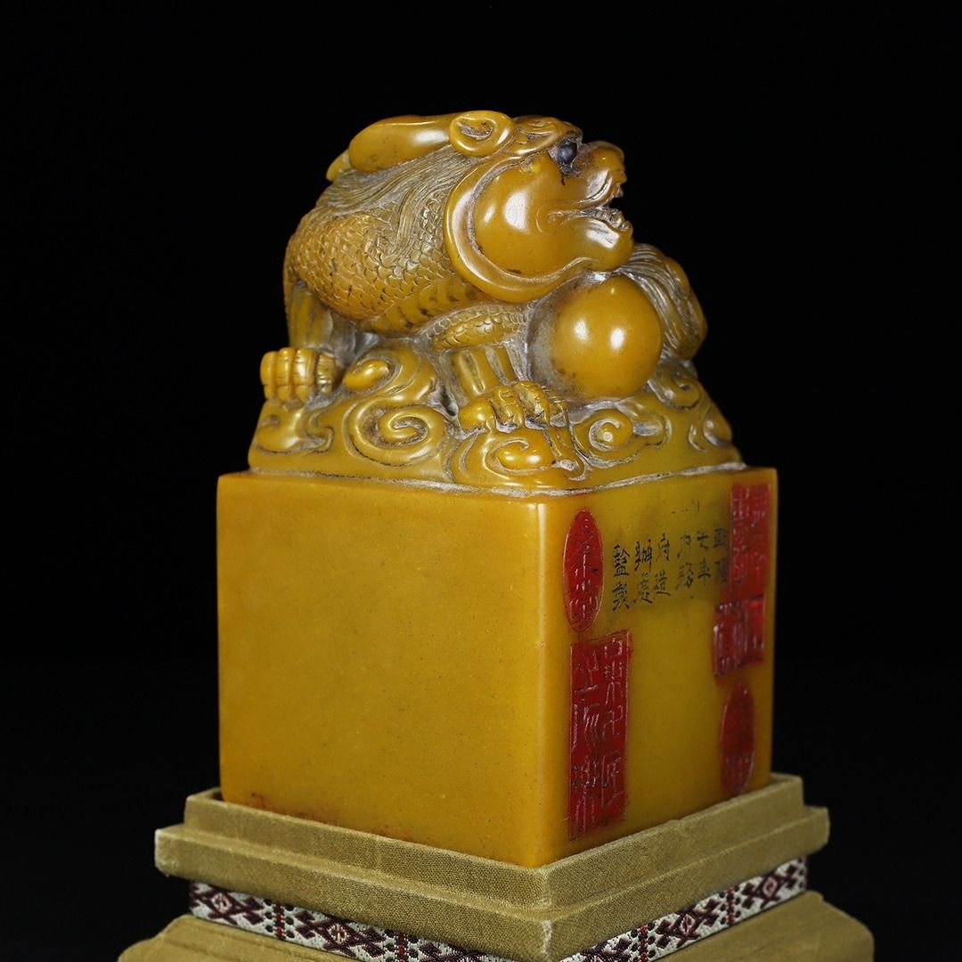 珍藏寿山石田黄雕刻瑞兽钮印章, 興趣及遊戲, 收藏品及紀念品 珍藏寿山石田黄雕刻瑞兽钮印章, 興趣及遊戲, 收藏品及紀念品