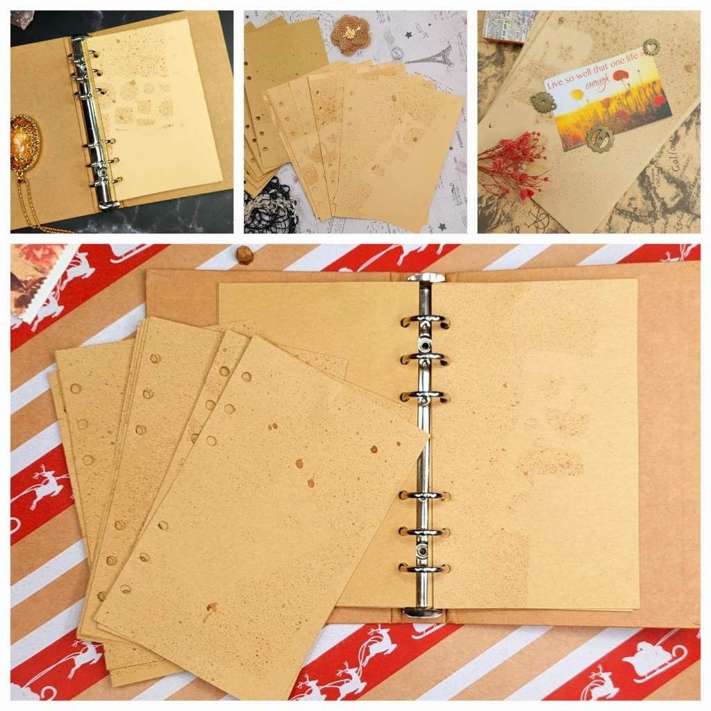A6 Blank Refill Sheets l Coffee Sprayed l Scrapbook l Rustic l Vintage | Project | Journal (Category: Craft Supplies & Tools) located in Cavite. Submitted by herorganicbeauty (Listing ID 1365722106, Image 1). Description: Size: A6 Blank- Kraft ORIG- Approximately 6.7 x 4.2 Inches or 17 x 10.5 cm (Original Size for Leather Journals refill) **Shade of paper varies per set ✔Handmade with love ✔Vintage papers are coffee sprayed. The dark coffee sprin