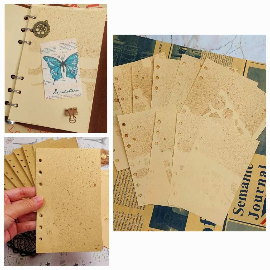 A6 Blank Refill Sheets l Coffee Sprayed l Scrapbook l Rustic l Vintage | Project | Journal (Category: Craft Supplies & Tools) located in Cavite. Submitted by herorganicbeauty (Listing ID 1365722106, Image 2). Description: Size: A6 Blank- Kraft ORIG- Approximately 6.7 x 4.2 Inches or 17 x 10.5 cm (Original Size for Leather Journals refill) **Shade of paper varies per set ✔Handmade with love ✔Vintage papers are coffee sprayed. The dark coffee sprin