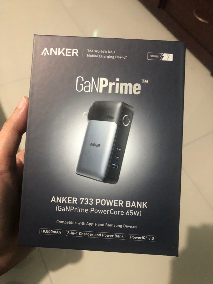 Anker 733 Power Bank (Category: Batteries & Power Banks) located in Manila. Submitted by mnmonzon (Listing ID 1365741738, Image 1). Description: 2-in-1 Charger and Power Bank 10,000mAh Sealed. Brand new. RFS: Impulsive buy..
