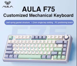 AULA F75 Green Reaper Switch Tri-Mode RGB Hot Swap
Mechanical Keyboard
Sealed Box