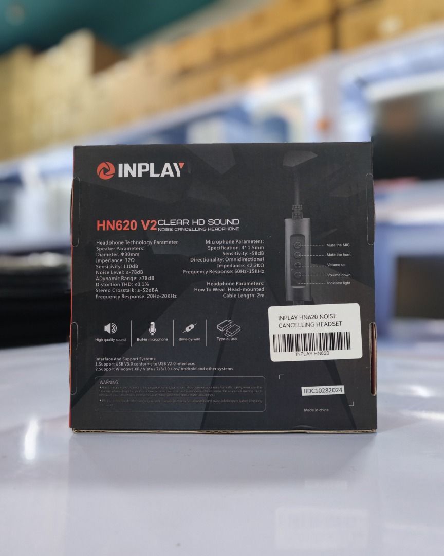 Brandnew Inplay HN620 V2 (Category: Headphones & Headsets) located in Cavite. Submitted by dwelancas79880 (Listing ID 1365700183, Image 2). Description: >Noise deduction microphone >light weight design >Impedance: 32Ω@1khz >Sensitivity: 110dB Microphone Parameters: >Sensitivity: -58dB >Impedance: 2.2KΩ.