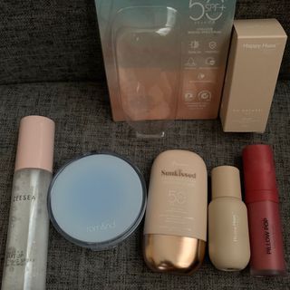 BUNDLE SALE‼️ Take all 5pcs Base Make up - Cushion Skin Tint, Setting Spray, Liquid Blush - Everyday Fresh Make up