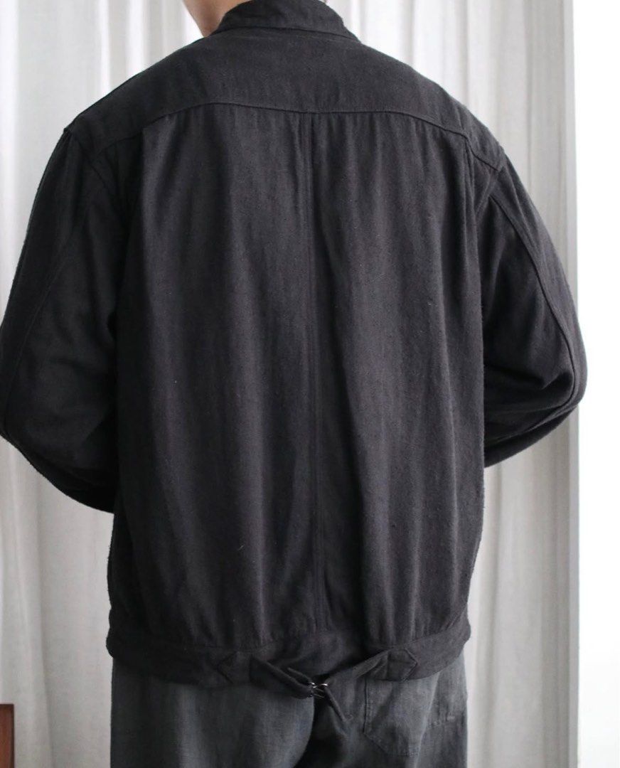 COMOLI) Silk napped zip short jacket (B01-01003) | COMOLI