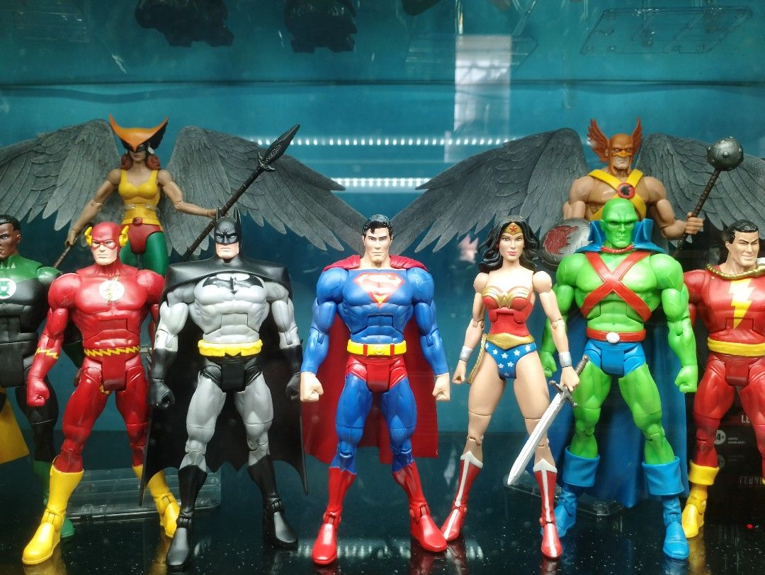 DCUC Justice League Set (Category: Figurines & Statues) located in Malabon City. Submitted by goldenrabbit.ddb11e (Listing ID 1365679538, Image 1). Description: DCUC Justice League Set P31.599.00 Personal Collection, All in Good Condition, Displayed only in glass cab. Set Only 🙂 Loc: Malabon Shipping via lalamove, grab, flash only.
