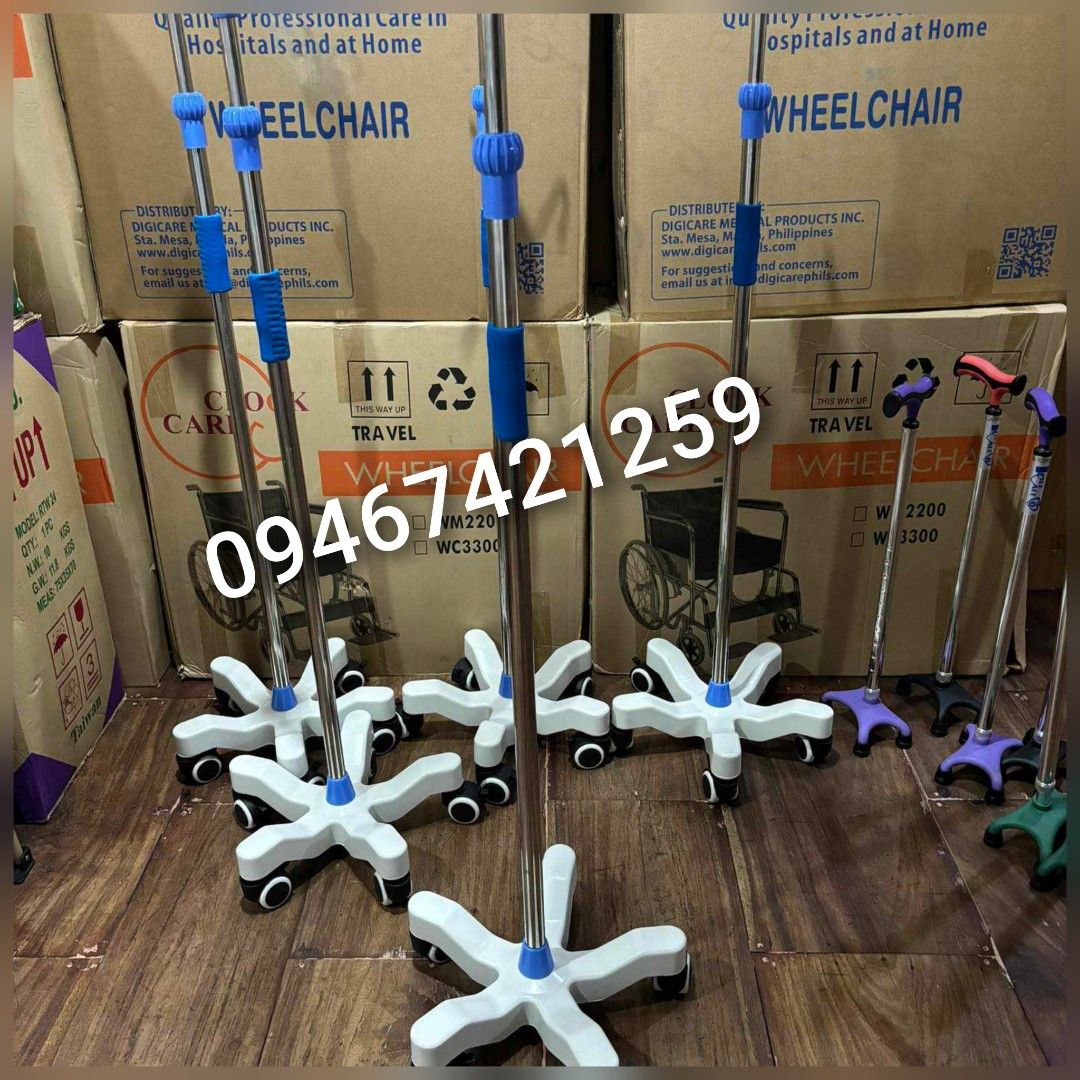 DEXTROSE STAND WITH WHEELS, Beauty & Personal Care, Foot Care on Carousell